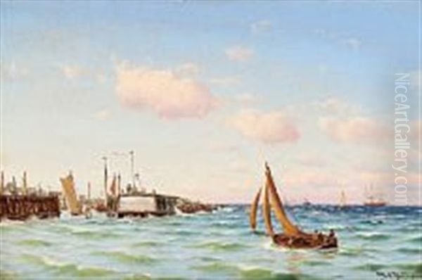 Heavy Trafic At The Entrance Of A Habour - view 1