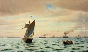 Kjobenhavn Set Fra Stubelobet. Tidlig Morgen by Johan Jens Neumann