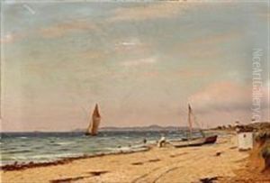Sommerdag Paa Stranden Ved Raageleje