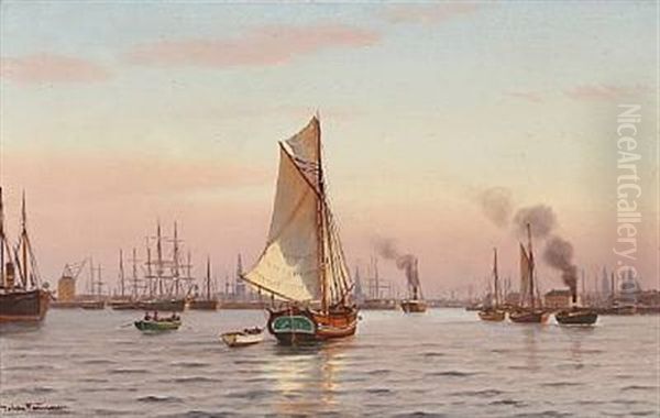 Copenhagen Habour With Sailing Ships And Boats - view 1