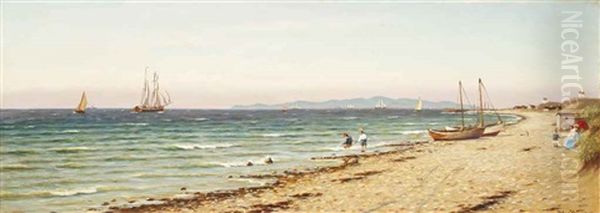 Children Playing On The Shore - view 1