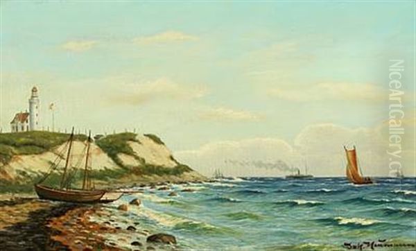 Coastal Scene From Vesborg Lighthouse On Samso - view 1