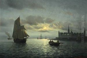 Seascape With Kronborg Castle In The Background