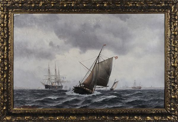 Harbor Scene, Ships And Sailing Vessels - view 1