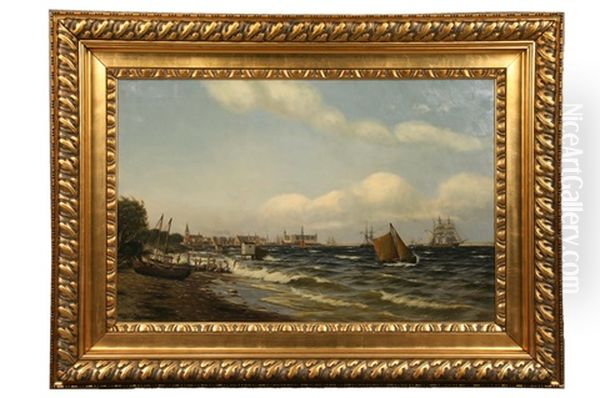 View Of Helsingor Point And Kronborg Castle Near Copenhagen, Denmark - view 1