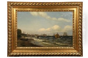View Of Helsingor Point And Kronborg Castle Near Copenhagen, Denmark