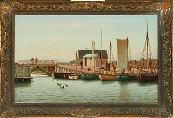 Harbour With Small Sailing Ships - view 1