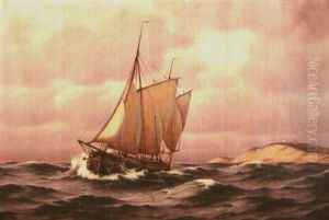 Voilier Pres De La Cote by Johan Jens Neumann