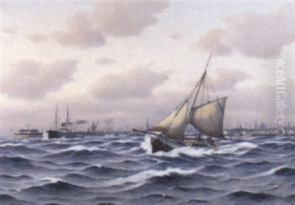 Sejlskib Ud For Kobenhavns Havn - view 1