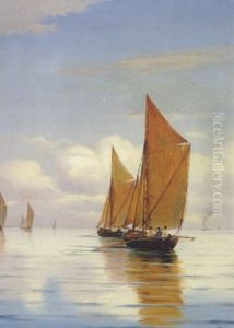 Sildebaade Inden Vindstille by Johan Jens Neumann