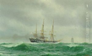 Fregatten Sjaelland I Nordsoen by Johan Jens Neumann