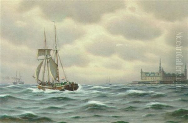 Hollandsk Skonnert Ud For Helsingor - view 1