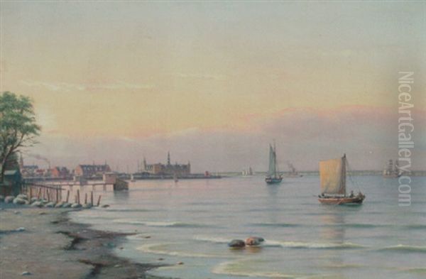 Sejlskibe Ud For Kronborg - view 1