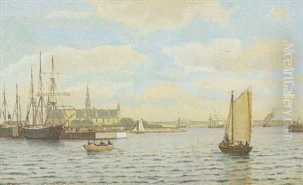Havneparti Med Kronborg I Baggrunden - view 1