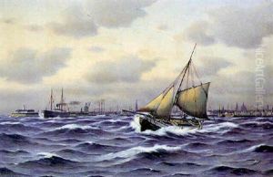 Stormfuld Morgen Nord For Kobenhavn by Johan Jens Neumann