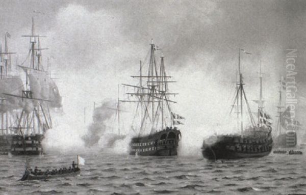 Slaget Pa Kobenhavns Rhed 2. April 1901 - view 1