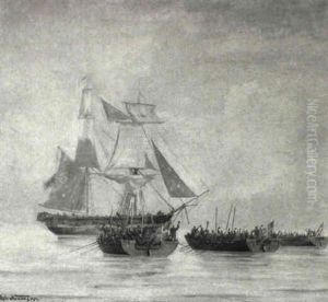 Kanonb+denes Erobring Af Engelsk Brig 'the Tickler', 3/6 1808