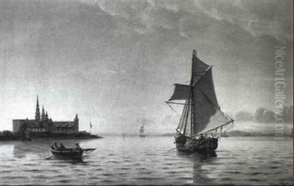 Marine Med Skibe I Sundet Ud For Kronborg - view 1