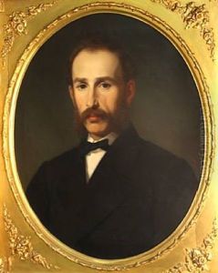 A Portrait Of Julius Baum (+ A Portrait Of Mrs. Julius Baum; Pair)
