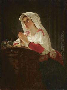 Betende Italienerin by Ludwig Neustatter
