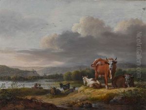 Flusslandschaften Mit Rindern by Maximilian Neustueck