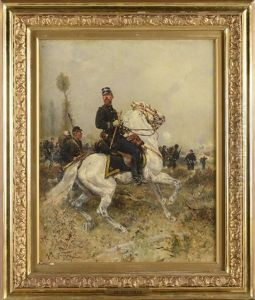 Commandant Du 17eme Bataillon De Chasseurs A Pied (guerre De 1870) by Alphonse Marie de Neuville