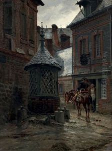 Devant L'auberge by Alphonse Marie de Neuville