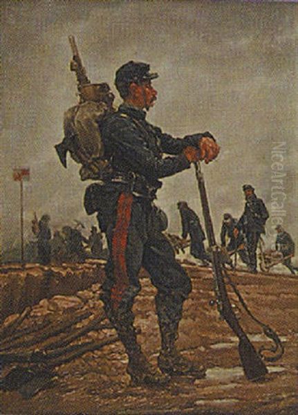 Portrait Of A Soldier In The Field - view 1