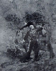 Rast Eines Verletzten Kavalleristen by Alphonse Marie de Neuville