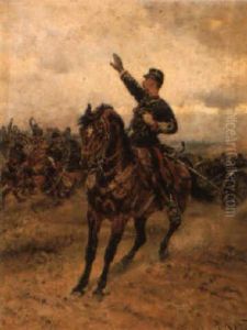 Halt! French Army On Manoeuvres by Alphonse Marie de Neuville