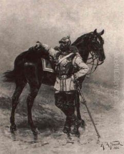 A Soldier And His Horse by Alphonse Marie de Neuville