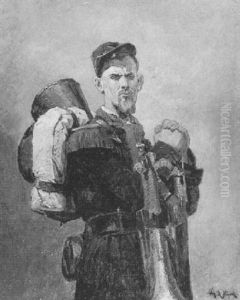 A Standing Soldier by Alphonse Marie de Neuville