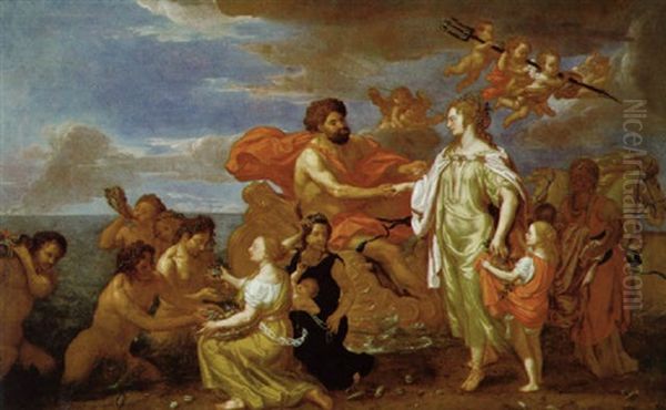 Neptun Und Ceres Tauschen Perlen Und Fruchte Aus, Allegorie Des Wassers Und Der Erde - view 1