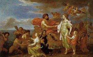 Neptun Und Ceres Tauschen Perlen Und Fruchte Aus, Allegorie Des Wassers Und Der Erde