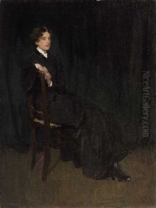 Portrait Of A Sitting Lady by August L. M. Neven du Mont