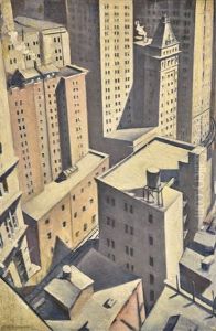 Looking Down On Downtown by Christopher R. Wynne Nevinson