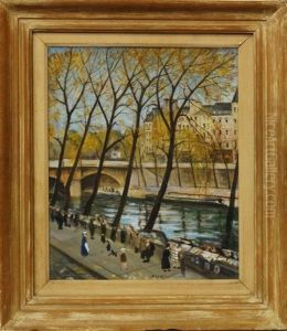 Le Pont Neuf, Paris by Christopher R. Wynne Nevinson