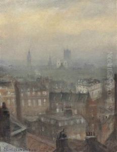 London Triumphant In The Fourth Year Of War: From The Dorchester Roof, Looking South-east