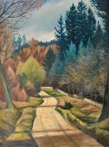 Road Through The Forest (+ Untitled, Verso)