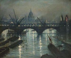 City Of London From Waterloo Bridge by Christopher R. Wynne Nevinson