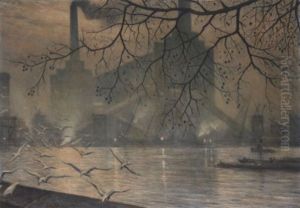 Old Battersea Power Station by Christopher R. Wynne Nevinson