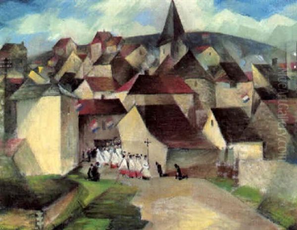 A Village Procession, France - view 1