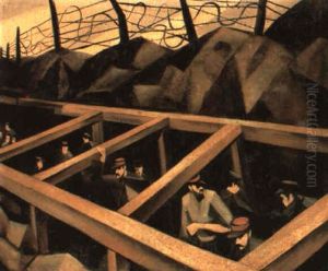 La Guerre Des Trous by Christopher R. Wynne Nevinson