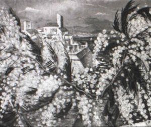 Still Life With Mimosa, South Of France by Christopher R. Wynne Nevinson
