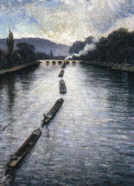Barges At Biancourt - view 1
