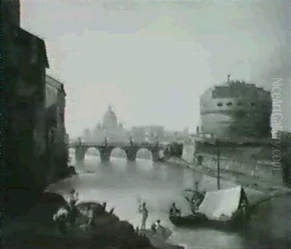 The Castel San Angelo With St.peter's Rome Beyond - view 1