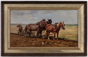 Paysan Et Attelage Au Travail by Marie Guise Newcomb