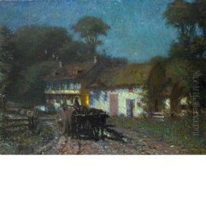 Driving The Ox-team At Midnight by George Glenn Newell