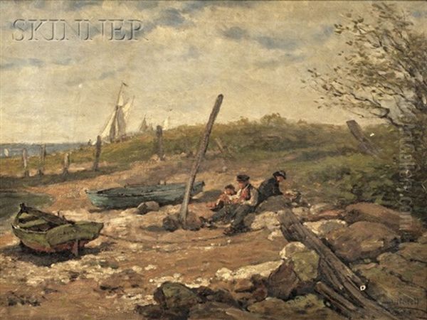 Fishermen Resting On The Shore - view 1