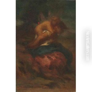 Woman Carrying A Child by Robert Loftin Newman